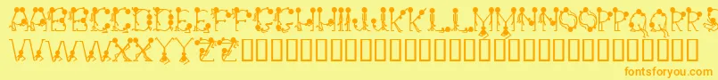 Groupsex Font – Orange Fonts on Yellow Background