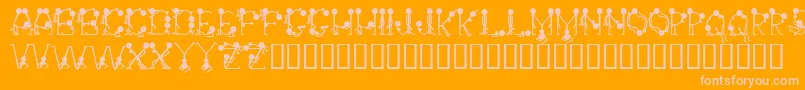 Groupsex Font – Pink Fonts on Orange Background