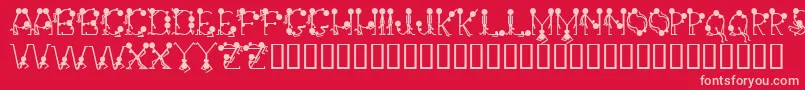 Groupsex Font – Pink Fonts on Red Background