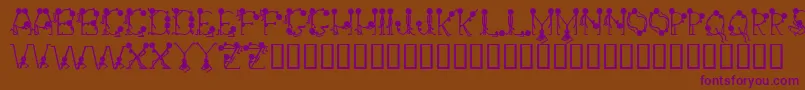 Groupsex Font – Purple Fonts on Brown Background