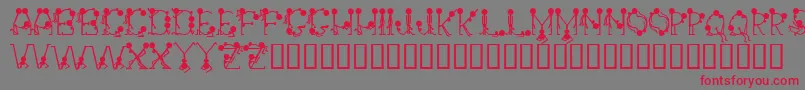 Groupsex Font – Red Fonts on Gray Background