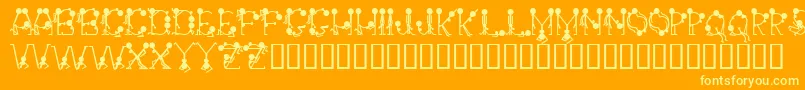 Groupsex Font – Yellow Fonts on Orange Background