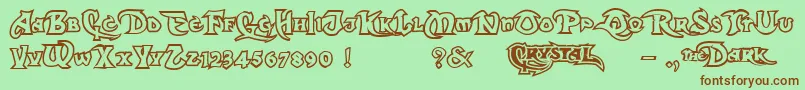 fuente DarkCrystalOutline – Fuentes Marrones Sobre Fondo Verde