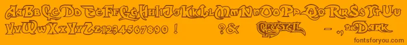 fuente DarkCrystalOutline – Fuentes Marrones Sobre Fondo Naranja