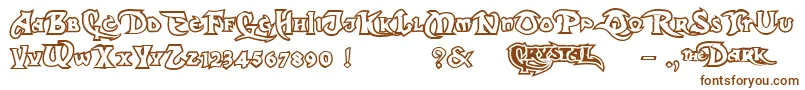 Шрифт DarkCrystalOutline – коричневые шрифты