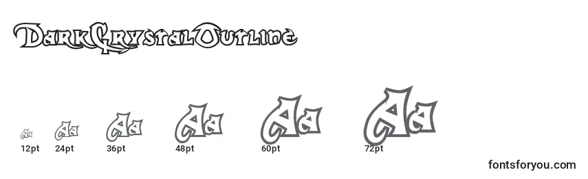 Размеры шрифта DarkCrystalOutline