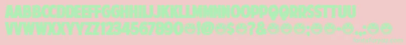 AmericanPurposeStripe1Normal Font – Green Fonts on Pink Background