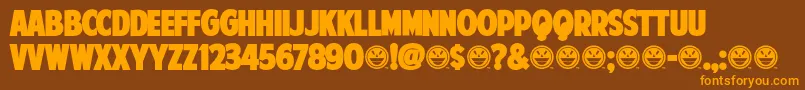 Подробнее о шрифте AmericanPurposeStripe1Normal Шрифт AmericanPurposeStripe1Normal – оранжевые шрифты на коричневом фоне