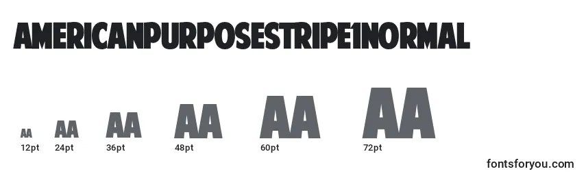 Größen der Schriftart AmericanPurposeStripe1Normal (52449)