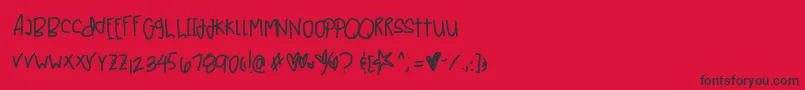 Junespluto Font – Black Fonts on Red Background