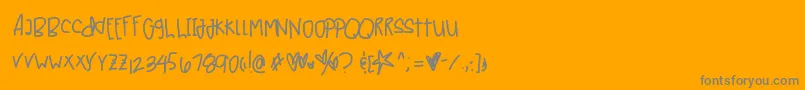 Junespluto Font – Gray Fonts on Orange Background