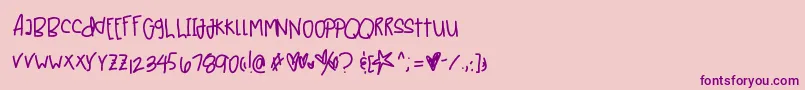 Junespluto Font – Purple Fonts on Pink Background
