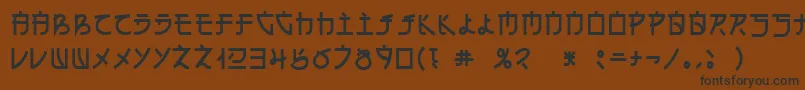 フォントEhCyr – 黒い文字が茶色の背景にあります