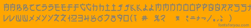 フォントEhCyr – オレンジの背景に灰色の文字