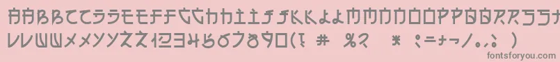 フォントEhCyr – ピンクの背景に灰色の文字