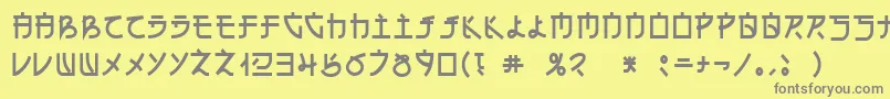 フォントEhCyr – 黄色の背景に灰色の文字