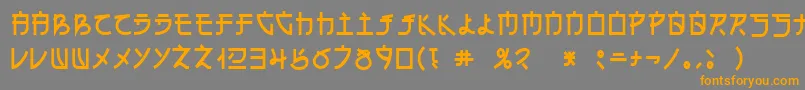 フォントEhCyr – オレンジの文字は灰色の背景にあります。