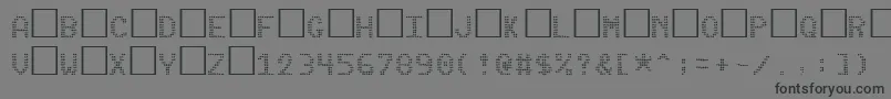 Шрифт PinballData – чёрные шрифты на сером фоне