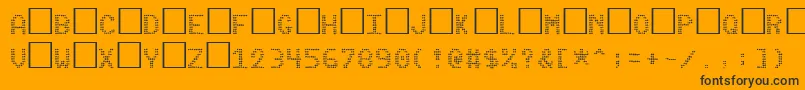 PinballData Font – Black Fonts on Orange Background