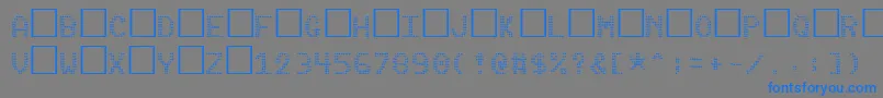 Czcionka PinballData – niebieskie czcionki na szarym tle