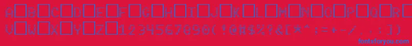 PinballData Font – Blue Fonts on Red Background