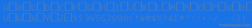 PinballData Font – Gray Fonts on Blue Background