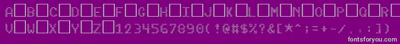 Шрифт PinballData – зелёные шрифты на фиолетовом фоне