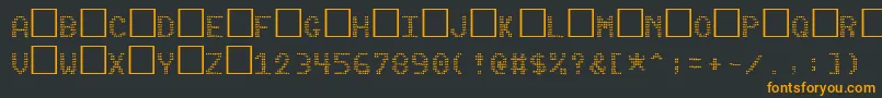 Шрифт PinballData – оранжевые шрифты на чёрном фоне