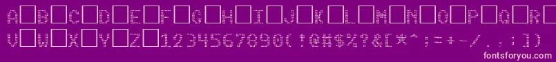 PinballData Font – Pink Fonts on Purple Background