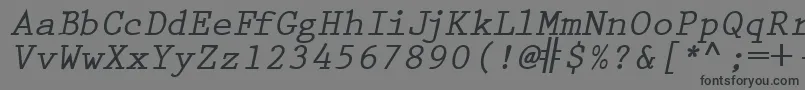 フォントPrestigetwoBolditalic – 黒い文字の灰色の背景