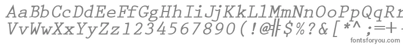 フォントPrestigetwoBolditalic – 灰色のフォント