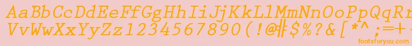 PrestigetwoBolditalic Font – Orange Fonts on Pink Background