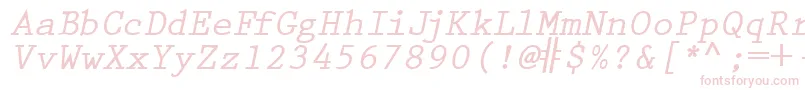 フォントPrestigetwoBolditalic – 白い背景にピンクのフォント