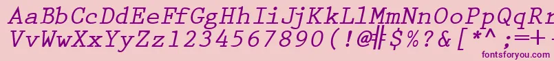 PrestigetwoBolditalic Font – Purple Fonts on Pink Background