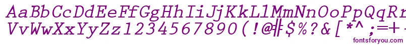 PrestigetwoBolditalic-fontti – violetit fontit valkoisella taustalla