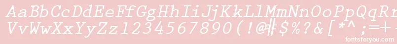 PrestigetwoBolditalic Font – White Fonts on Pink Background