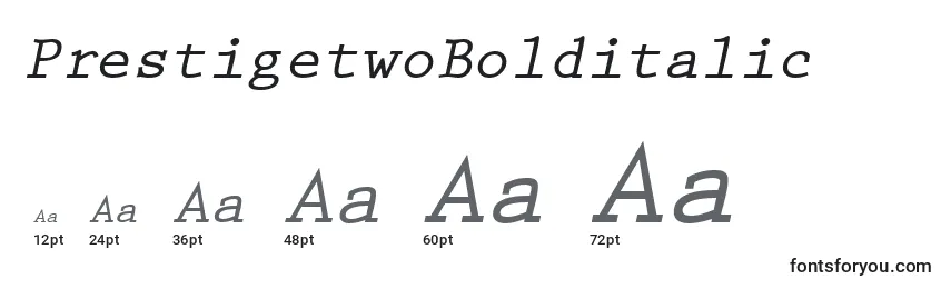 PrestigetwoBolditalic Font Sizes