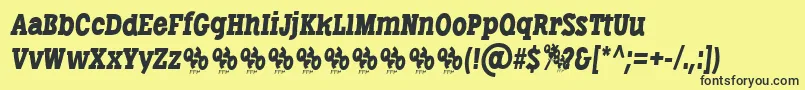 LibertatusRegItalicFfp Font – Black Fonts on Yellow Background