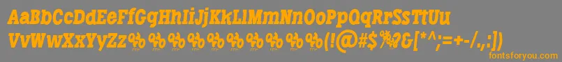 LibertatusRegItalicFfp Font – Orange Fonts on Gray Background
