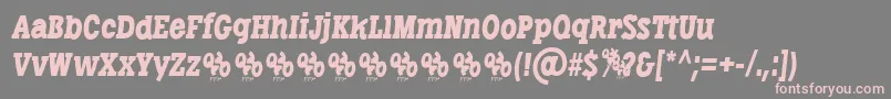 LibertatusRegItalicFfp Font – Pink Fonts on Gray Background