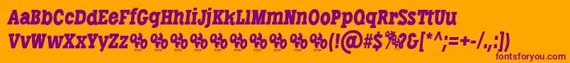 LibertatusRegItalicFfp Font – Purple Fonts on Orange Background