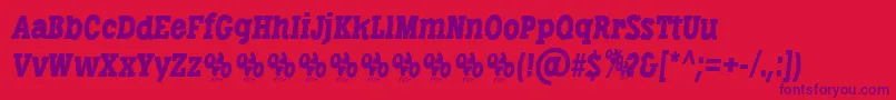 fuente LibertatusRegItalicFfp – Fuentes Moradas Sobre Fondo Rojo