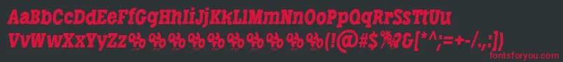 LibertatusRegItalicFfp Font – Red Fonts on Black Background