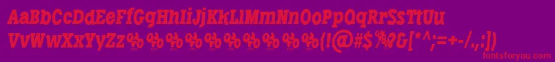 LibertatusRegItalicFfp Font – Red Fonts on Purple Background