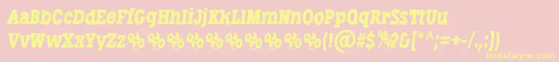 LibertatusRegItalicFfp Font – Yellow Fonts on Pink Background