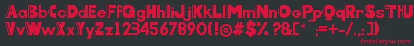 Arcoverd Font – Red Fonts on Black Background
