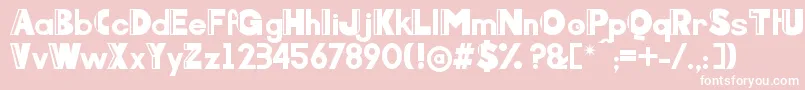 Arcoverd Font – White Fonts on Pink Background