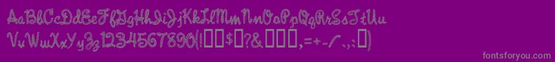 フォントReeperbahn – 紫の背景に灰色の文字