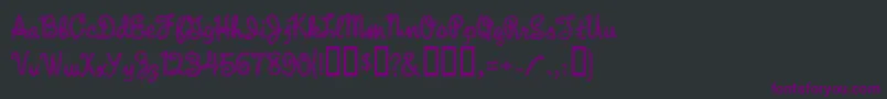 Reeperbahn-fontti – violetit fontit mustalla taustalla