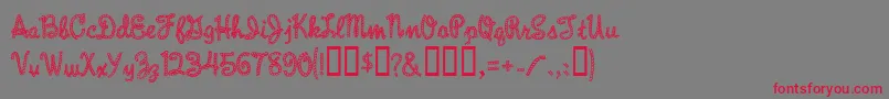 Reeperbahn Font – Red Fonts on Gray Background